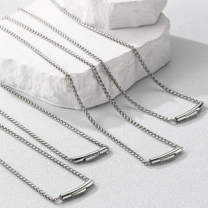 Minimalist Titanium Steel Dragon Bone Chain Necklace Unisex Wheat Braided Link Chain Jewelry For Men Women Daily Wear