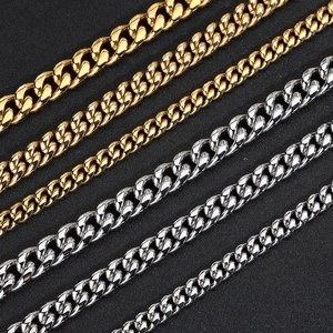 Polierte Panzerketten in Gold- und Silbertönen mit Karabinerverschluss für Herren