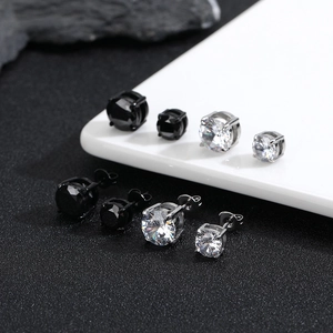 Unisex Edelstahl Runde Strass Magnetische Ohrstecker Ohne Loch Ohrclip Edgy Schmuck Geschenk Für Herren Damen