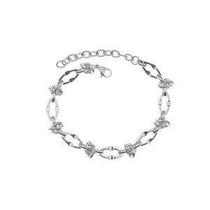 Modern thorns style titanium steel bracelet with lobster clasp and adjustable link chain