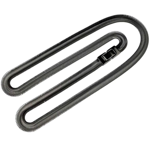 Industrielle schwarze Titan-Schlangenkette mit robustem mechanischem Schnallenverschluss