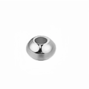 Perle d'espacement en métal argenté poli pour bijoux DIY et accessoires de coiffure