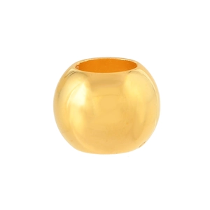 Perles rondes creuses en alliage doré poli pour bijoux et accessoires de cheveux