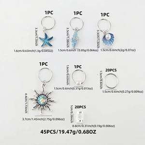 45pcs set of daisy hair accessories with nautical charms for Amazon jewelry shoppers