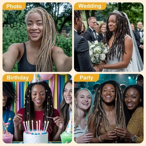 Gold metal dreadlock hair jewelry 256pcs set worn in wedding and party hair scenes