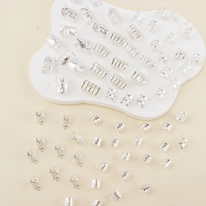 Set de 140 bijoux de dreadlocks argentés avec perles et breloques pour tresses DIY