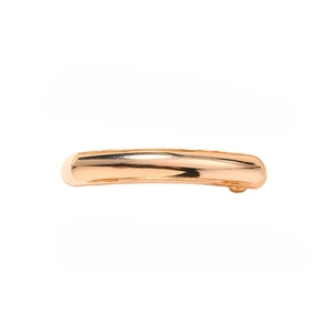 Barrette à cheveux dorée minimaliste au fini métallique poli brillant pour femmes