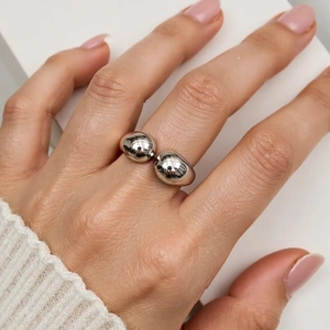 Minimalistische Offene Verstellbare Ringe Aus Edelstahl Für Damen Vintage Geometrische Ästhetische Silberne Polierte Schmuck Zubehör