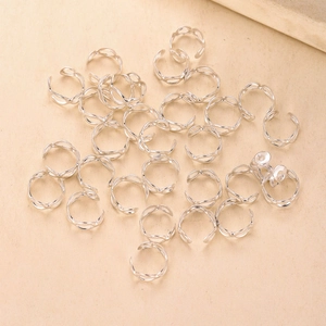 Silver hollow minimalist dreadlock hair clips and cuff accessories for women