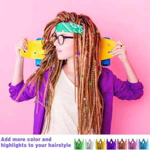 170-piece colorful crown braid cuffs and dreadlock jewelry for DIY hair styling