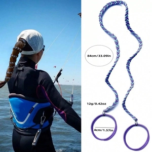 Colorful braided ponytail wrap 84cm length for hair styling and water sports use