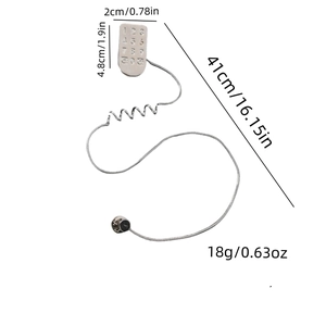 Silver snake chain necklace with numeric keypad pendant and 41cm length dimensions