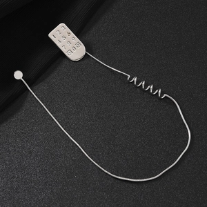 Silver vintage telephone dial long pin brooch with numeric keypad and spiral coil design