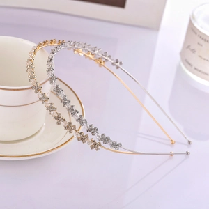 Luxus Strass Kreuz Hochzeit Stirnband Für Damen Elegant Legierung Handgeperlt Kristall Haarreif Braut Fotoshooting Zubehör