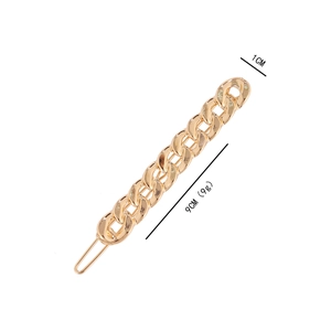 Goldene Barock Ketten-Haarklammer für Damen mit glänzendem 9cm Legierungsfinish