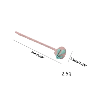 Fermaglio per capelli a tulipano rosa moda per donne con lunghezza 6 cm e 2,36 pollici