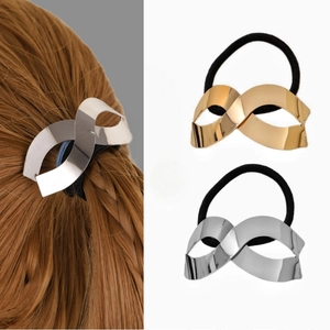 Élastiques à Cheveux en Alliage Symbole de l'Infini Minimaliste Bandes de Cheveux Géométriques Métalliques Femme Bijoux
