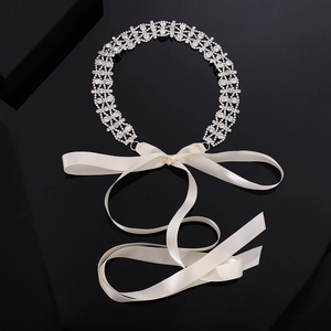 Eleganter Strass Besetzter Legierung Gürtel Braut Taillenkette Band Design Für Hochzeitskleid Party Damen Mode Accessoires