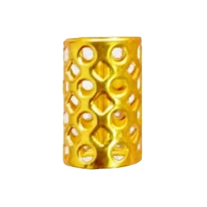 Bague à cheveux dorée évidée avec motif géométrique vintage pour dreadlocks et tresses