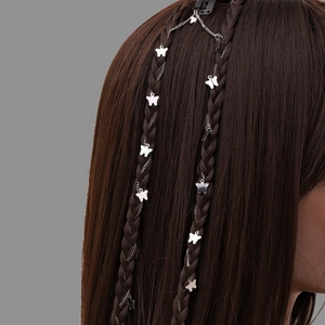 Y2K Stil Schmetterling Haarkette Legierung Quaste Haarklammer Metall Flechtkette Für Damen Mädchen Süßer Cool Haarschmuck