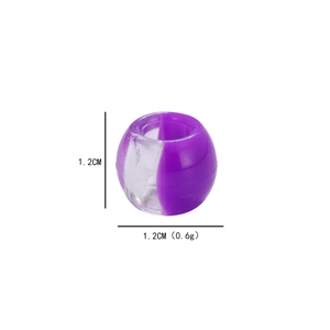 Nahaufnahme einer 1,2 cm lila und klaren Acrylperle für DIY-Schmuck und Basteln