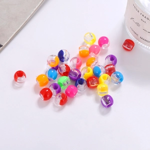 Bunte durchscheinende Acrylperlen für DIY-Haarflechtarbeiten und handgemachten Schmuck