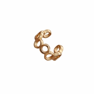 Minimalistische goldene U-förmige Ear Cuff mit unregelmäßigem geometrischem Design