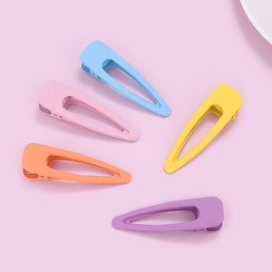 Matte Macaron Color Metal Duckbill Hair Clips Hollow Out Minimalist Duck Mouth Hairpins For Women Girls Hair Accessories