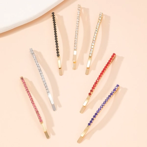 Barrette à Cheveux Élégante en Strass Alliage de Zinc Pince à Cheveux Douce Colorée pour Femmes Accessoires Coiffure