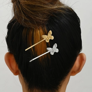Barrette à Cheveux Papillon Y2K Français Élégant en Alliage de Zinc Électroplaqué Accessoires de Coiffure pour Femmes