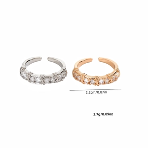 Detailed view of adjustable cross ring set with dimensions 2.2cm and weight 2.7g