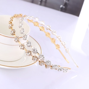 Eleganter Damen Strass Sonnenblume Haarreif Glitzer Legierung Blumen Haarband Für Hochzeit Party Täglich Mode Haarschmuck