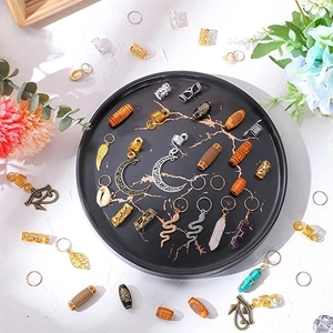 Détails de divers anneaux de cheveux vintage et pendentifs en cristal pour tresses