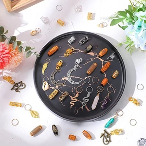Lot de 150 bijoux de cheveux bohèmes avec cristaux et perles en bois pour tresses et dreadlocks