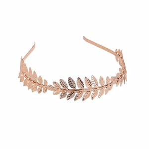 Serre-tête élégant en métal or rose style couronne de laurier grecque pour femmes mode