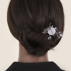 Vintage Haarnadel Aus Legierung In Baumzweigform Mit Perlmutt Und Weißen Künstliche Perlen Eleganter Chinesischer Stil Kopfschmuck