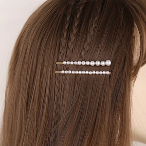 Boucles d'oreilles en Alliage Doré et Künstliche Perles de Culture Minimalistes Épingles à Cheveux à Dégradé de Künstliche Perles pour Femme Coiffure Quotidienne