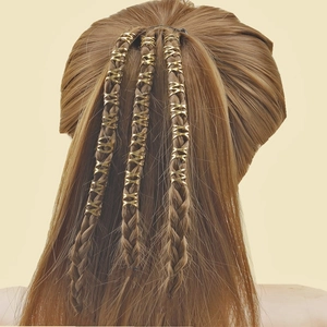 Alloy Gold Hollow Out Dreadlock Jewelry Hair Rings Clips For Braids Ponytail Women Fashion Commuter Hair Accessories