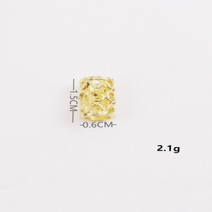 Punk style hollow metal star hair bead for dreadlocks and hip-hop braids 1.5x0.6cm