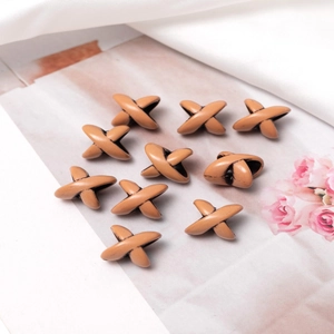 Retro X-Shape Dreadlock Hair Beads Faux Wood Plastic Cross Beads For DIY Jewelry Making Hair Braiding Styling Accessories