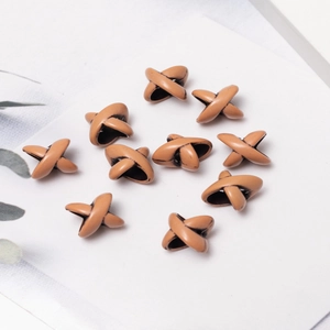X-shaped faux wood resin hair beads with black shading for dreadlocks styling