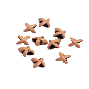 Brown X-shaped large hole dreadlock beads for DIY hair braiding and jewelry making