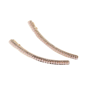 Elegante goldene Haarklammern Set mit Perlen und Strasssteinen für Damen Haarstyling