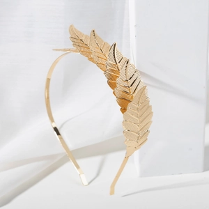 Serre-tête Élégant en Alliage de Feuille d'Olivier Bandeau Mode Feuille de Laurier pour Femme Mariage Accessoires Cheveux