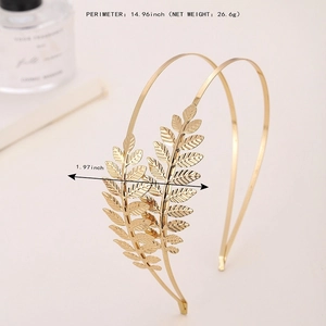 Elegant gold double row leaf headband for bridal or Greek goddess style costumes