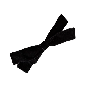 Eleganter schwarzer Samt-Haarclip für Damen mit minimalistischem Doppelschicht-Design