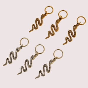 Ethnic style spiral snake charms for hair braids in gold and silver finish alloy