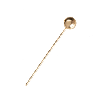 Elegante fermaglio per capelli dorato con sfera per acconciatura dallo stile minimalista