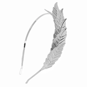 Serre-tête feuille argentée design branche d'olivier pour mariages et fêtes grecques