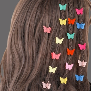 Mini Mollette a Granchio a Farfalla Colorate in Plastica Opaca Piccoli Fermagli per Capelli da Ragazza Accessori per Capelli